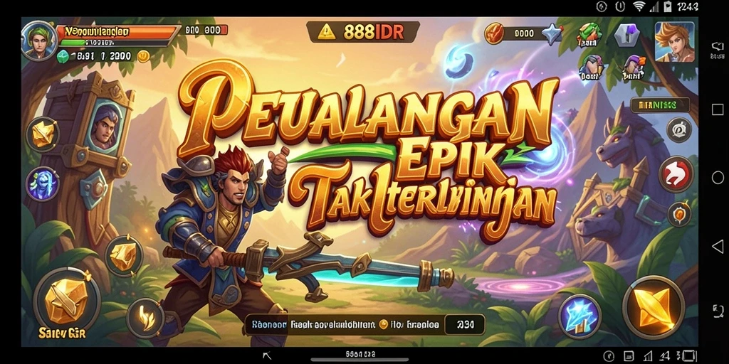 Tampilan gameplay 888IDR yang penuh aksi dan petualangan.