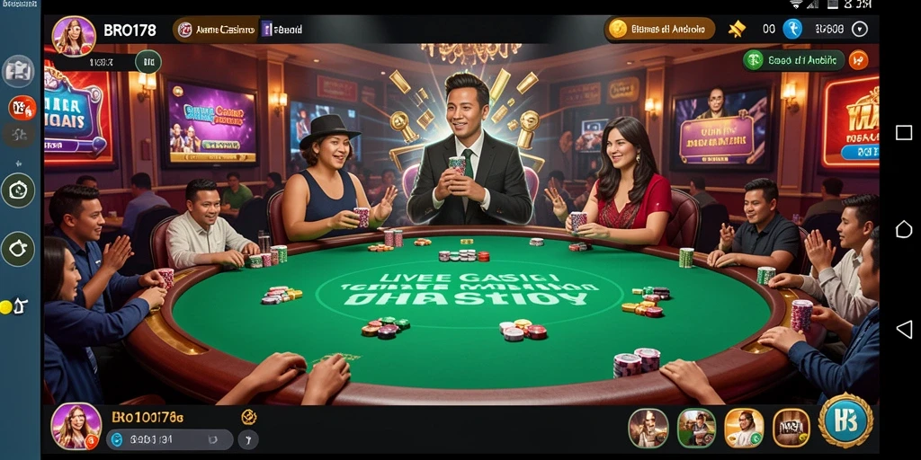 Tampilan gameplay Live Casino yang menakjubkan dan interaktif.