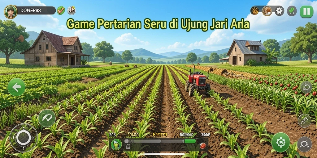 Tampilan menarik dari gameplay DOWER88 yang penuh warna.