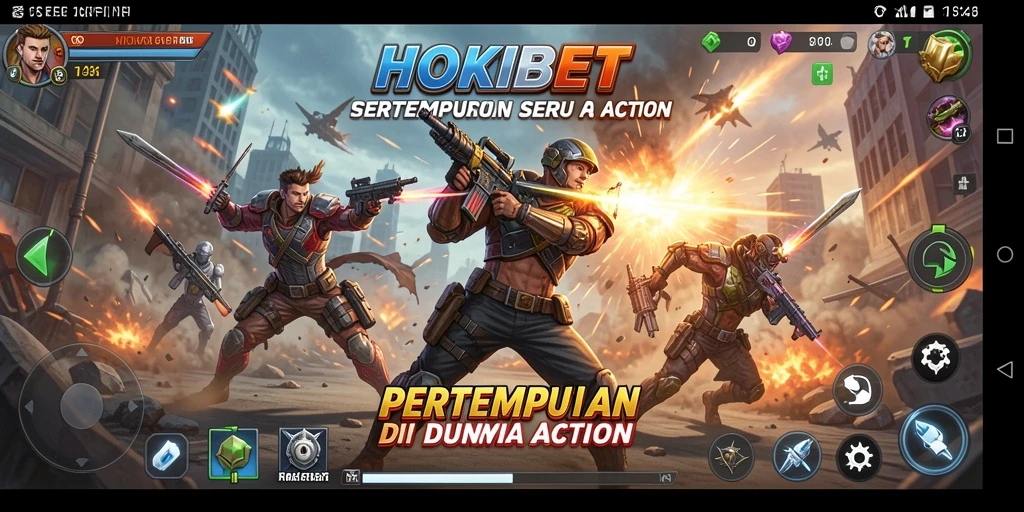 Screenshot gameplay HOKIBET menampilkan pertarungan yang mendebarkan.
