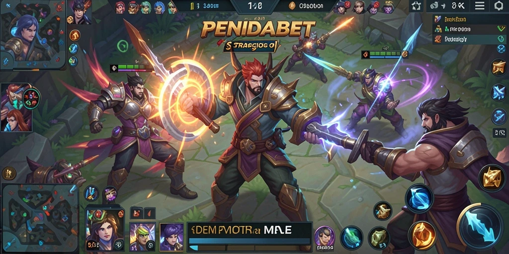 Tampilan gameplay MOBA yang seru dan menegangkan di PENIDABET.